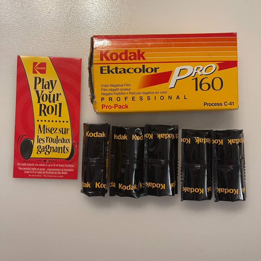 NEW RARE Kodak ektacolor pro 160 color negative film 5-GPX120 has 5 rolls